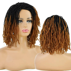 10" Braided Wigs Afro Bob Wig Synthetic Dreadlock Wigs Short Curly - Free Delivery Worldwide only at Flexi Africa