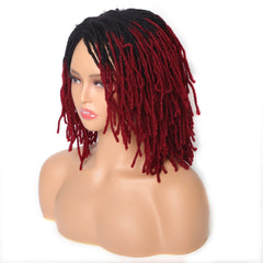 10" Braided Wigs Afro Bob Wig Synthetic Dreadlock Wigs Short Curly - Free Delivery Worldwide only at Flexi Africa