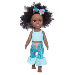 1PC African Black Baby Toy - 35cm Rubber Multi Style Explosion Head Baby Doll in Black Skin - Flexi Africa Worldwide Postage