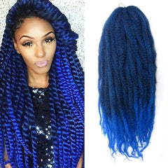 24" Marley Hair For Braids Afro Kinky Marley Braid Hair Synthetic Ombre Braiding Hair Extensions Easy Braid - Flexi Africa