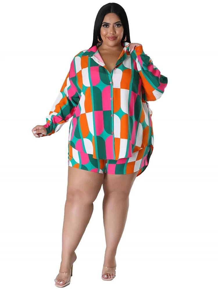 2PC Sets for Women – Featuring Elastic Bazin Baggy Shorts and Dashiki Inspired Tops - Flexi Africa - Flexi Africa offers Free Delivery Worldwide - Vibrant African traditional clothing showcasing bold prints and intricate designs