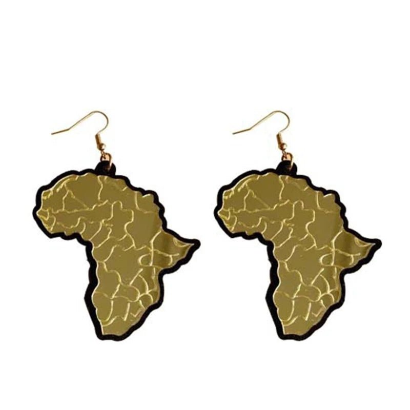 Africa Map Drop Earring Vintage Acrylic Map Dangle Earring Exaggerate Style Earring Jewelry - Free Delivery Worldwide only at Flexi Africa