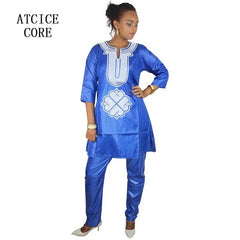 African Dress For Woman Soft Material Emboridery Design Top And Pants - Free Delivery Worldwide only at Flexi Africa