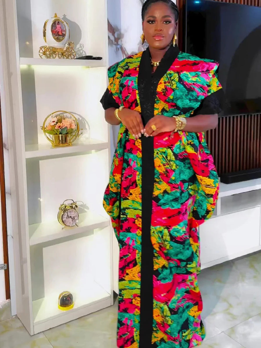 African Dresses for Women Plus Size Africa Clothes Dashiki Ankara Sequin Outfit Gown Kaftan Muslim Wedding Party Long Maxi Dress - Free Delivery Worldwide only at Flexi Africa