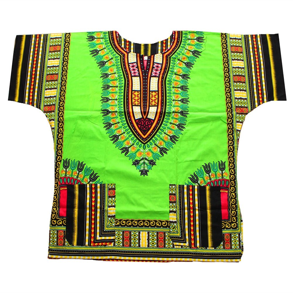 African Fashion with Unisex Dashikiage Dashiki Floral Dress - Perfect for Men and Women with African Traditional Print