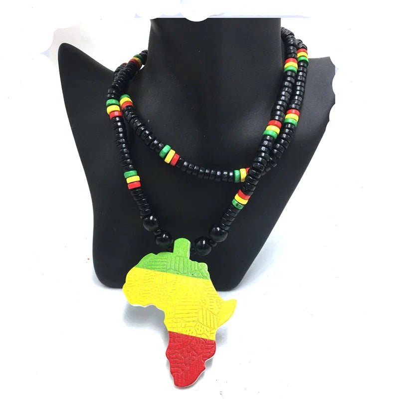 African Map Wooden Pendant Necklace - Free Delivery Worldwide only at Flexi Africa