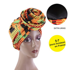 African Print Stretch Bandana Head Wrap Floral Ankara Dashiki Women - Free Delivery Worldwide only at Flexi Africa