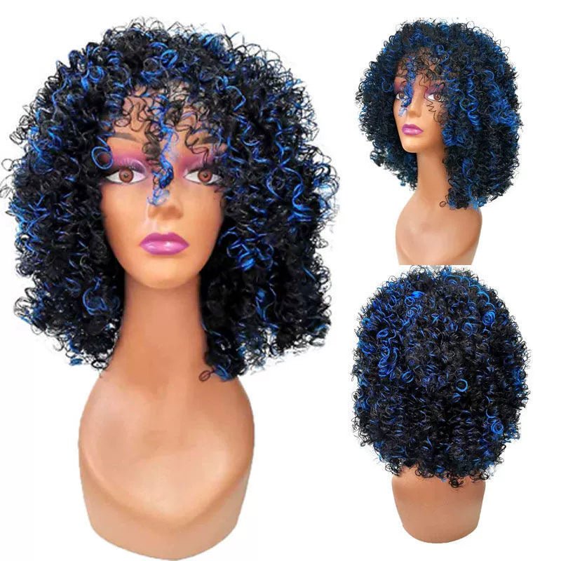 African Small Volume Corn Curler Exaggerated Foreigner Wig - Free Delivery Worldwide only at Flexi Africa