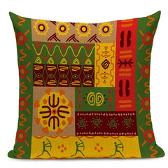 African Style Cushion Cover Tribal Geometric Pattern Decorative Linen Pillow Case Cover for Sofa Home Decor - Flexi Africa