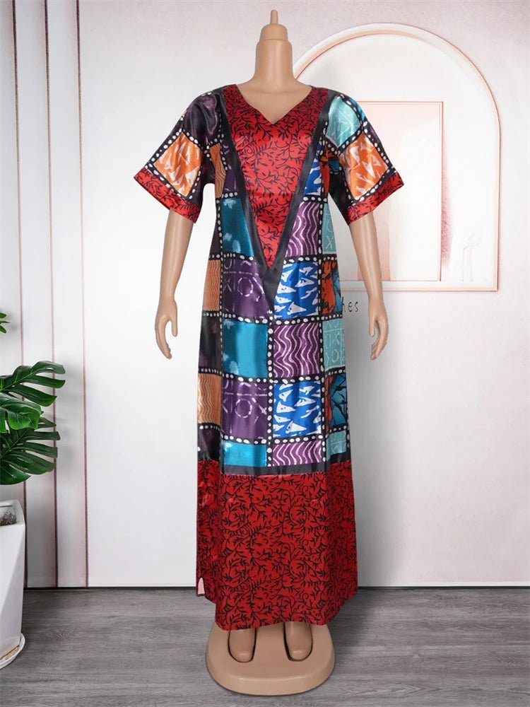 African Traditional Dresses For Woman Plus Size Boubou Ankara Dashiki Print Africa Clothes Turkey Dubai Abaya Party Evening Gown - Free Delivery Worldwide only at Flexi Africa