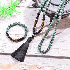 African Turquoise, Black Onyx, and Tiger Eye 8mm Beads Set - Flexi Africa - Free Delivery Worldwide only www.flexiafrica.com