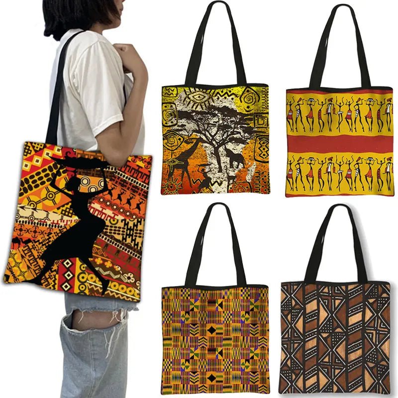 African Women's Style Handbag: Traditional Printed Top-Handle and Shoulder Tote Bags for Females - Flexi Africa - Flexi Africa offers Free Delivery Worldwide - Vibrant African traditional clothing showcasing bold prints and intricate designs