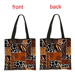 African Women's Style Handbag: Traditional Printed Top-Handle and Shoulder Tote Bags for Females - Flexi Africa - FREE POST