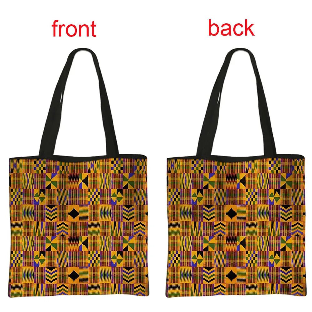 African Women's Style Handbag: Traditional Printed Top-Handle and Shoulder Tote Bags for Females - Flexi Africa - FREE POST