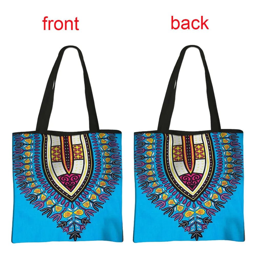 African Women's Style Handbag: Traditional Printed Top-Handle and Shoulder Tote Bags for Females - Flexi Africa - FREE POST