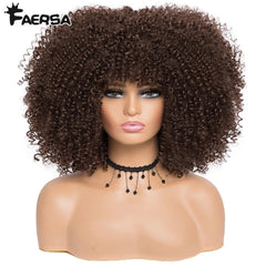 Afro Kinky Curly Wig for Black Women - Short, Synthetic, Blonde, Red, Ombre, Glueless, High - Temperature Cosplay Wigs - Free Delivery Worldwide only at Flexi Africa