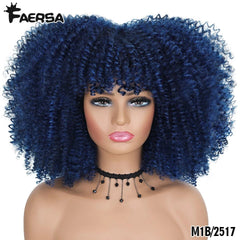 Afro Kinky Curly Wig for Black Women - Short, Synthetic, Blonde, Red, Ombre, Glueless, High - Temperature Cosplay Wigs - Free Delivery Worldwide only at Flexi Africa