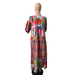 Autumn New African Dresses For Women Vetement Femme Dashiki Abaya Print Maxi Dress Africa Clothes Dashiki Ankara Dresses - Free Delivery Worldwide only at Flexi Africa