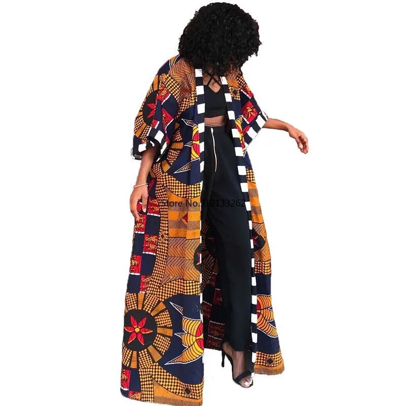 Polyester African Dashiki Style Coat for Women - Fashionable Dress Clothes - Free Delivery Worldwide only at Flexi Africa