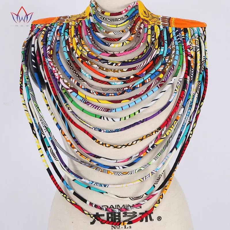 Beautiful Multi Strand Necklace African Bold Colorful Long Jewelry Africa Handmade Jewellery - Flexi Africa - Flexi Africa offers Free Delivery Worldwide - Vibrant African traditional clothing showcasing bold prints and intricate designs