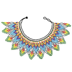 Bohemian Multicolored Beaded Choker: Vibrant Tribal Necklace for Women's Party Wear - Flexi Africa - www.flexiafrica.com