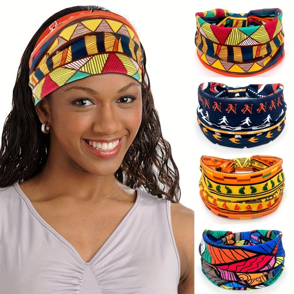 Bohemian Style Art Headband - Fashionable Knot Head Wrap for Yoga, Fitness, Running, and Sports - Sweat - Wicking Scarf for Women - Free Delivery Worldwide only at Flexi Africa