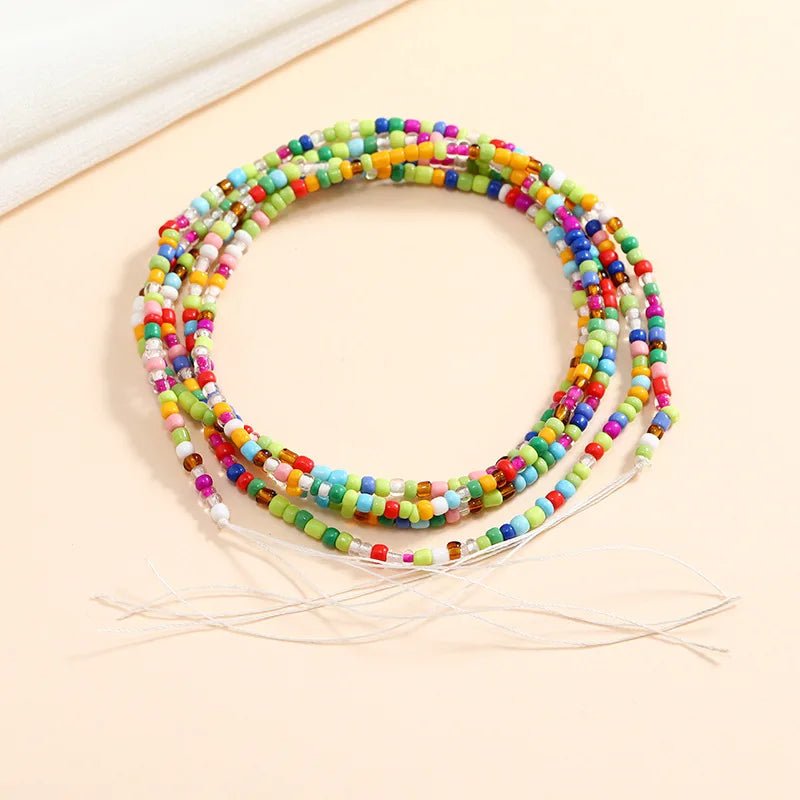 Boho Chic: Vibrant Beaded Waist Chains for Women - Flexi Africa - Free Delivery Worldwide only at www.flexiafrica.com