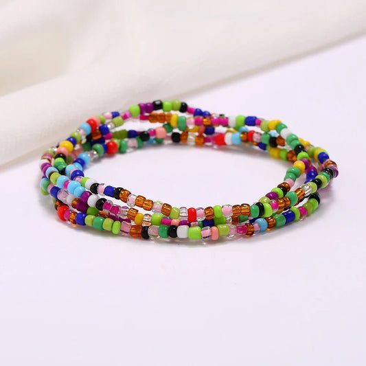 Boho Colorful Beach Bikini Jewelry: Summer Waist Beads Chain for African Belly Beads - Flexi Africa - www.flexiafrica.com