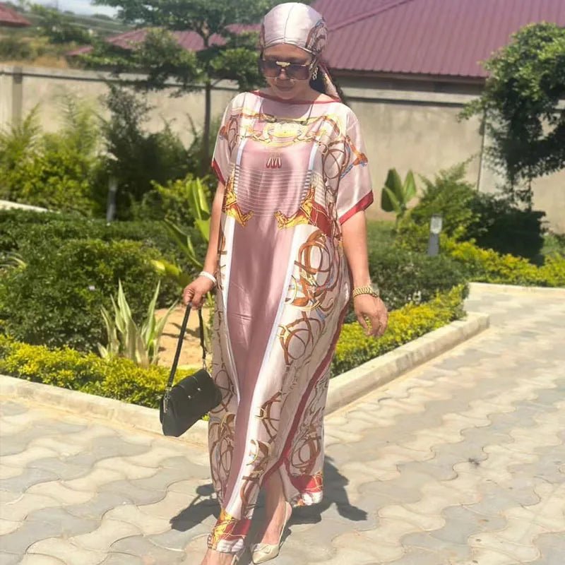 Dress Length:140cm Bust:160cm African Dashiki New Fashion Design long dress oversized Famous Brand Loose For Lady/women - Free Delivery Worldwide only at Flexi Africa