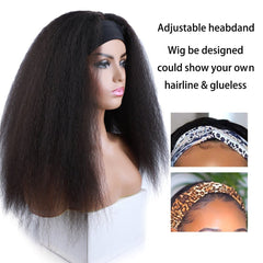 Effortless Elegance: Long Kinky Straight Synthetic Afro Wig - Flexi Africa offers Free Delivery Worldwide - Vibrant African