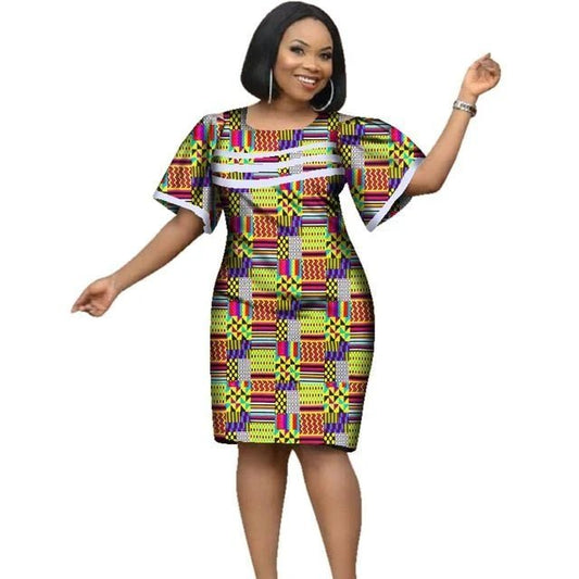 Elegant Plus Size Kanga Dress for Women - Wear in African Style - Free Delivery Worldwide only at Flexi Africa