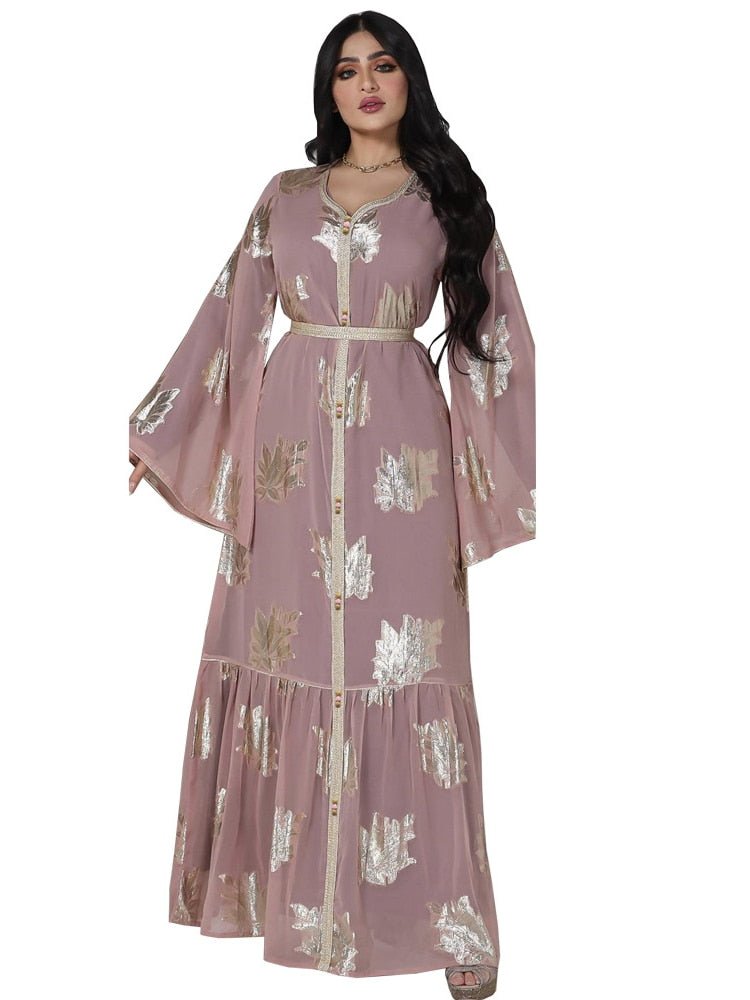 Graceful and Modest: Women's Chiffon Abayas for Ramadan, Kaftan, and Islamic Events - Free Delivery Worldwide only at Flexi Africa