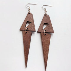 Handmade Zinc Alloy Geometric Wood Earrings - Trendy African Jewelry for Women - Flexi Africa offers Free Delivery Worldwide