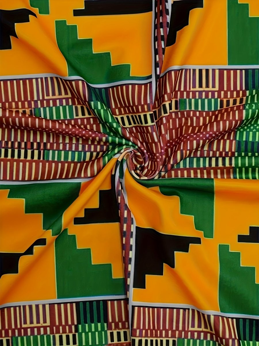 Large Size Fashion African Print Three Quarter Sleeve Shorts Set, Ankara Style, Same Style, African Tribal Style, Machine Washable, Easter. Perfect Gift Choice for Mother's Day - Free Delivery Worldwide only at Flexi Africa