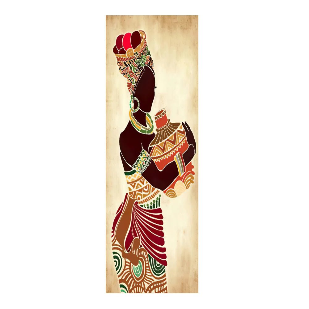 Large Size Portrait African Women Canvas Painting Hanging Posters and Prints Wall Art Pictures Living Room Home Decor (No Frame) - Flexi Africa - Flexi Africa offers Free Delivery Worldwide - Vibrant African traditional clothing showcasing bold prints and intricate designs