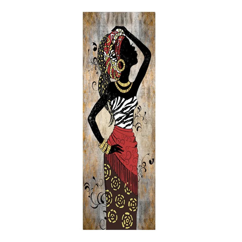 Large Size Portrait African Women Canvas Painting Hanging Posters and Prints Wall Art Pictures Living Room Home Decor (No Frame) - Flexi Africa - Flexi Africa offers Free Delivery Worldwide - Vibrant African traditional clothing showcasing bold prints and intricate designs