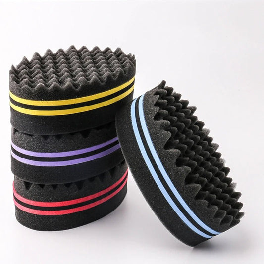 Oval Double Sides Magic Twist Hair Brush Sponge Brush For Natural Afro Coil Wave Dread Sponge Brushes Braids Braiding