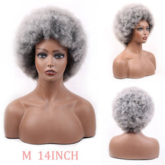 Short Afro Wigs Black Hair for Women Short Kinky Curly Wigs With Bangs - Free Delivery Worldwide only at Flexi Africa