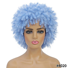 Short Hair Afro Kinky Curly Synthetic Wig With Bangs - Free Delivery Worldwide only at Flexi Africa