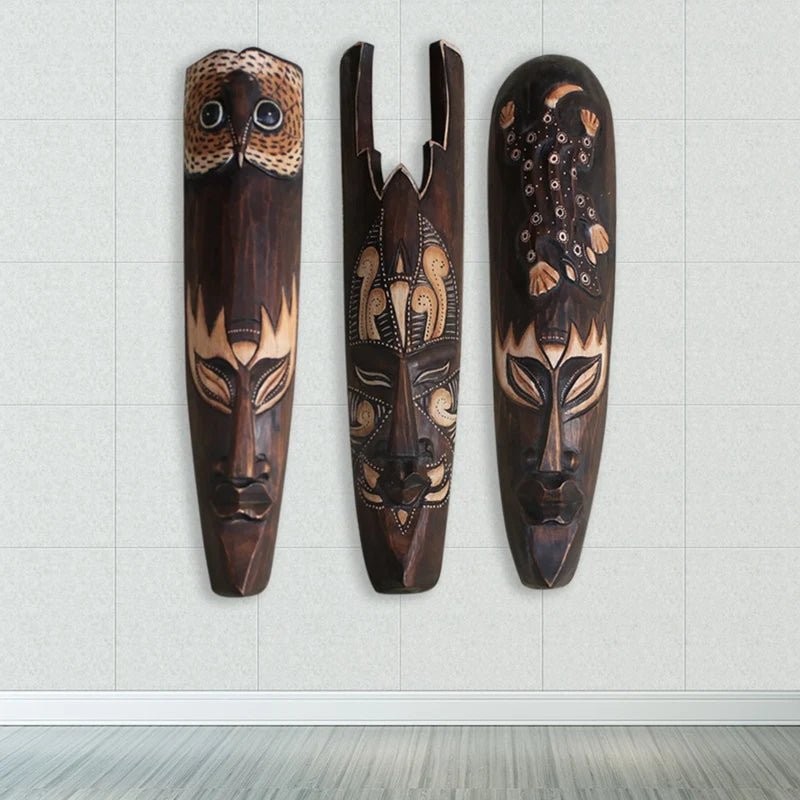 Solid Wood Mask For Wall Decoration African Facebook Bar Ktv Restaurant Wall Hanging Thai Woodcut Decoration - Flexi Africa - Free Delivery Worldwide only at www.flexiafrica.com
