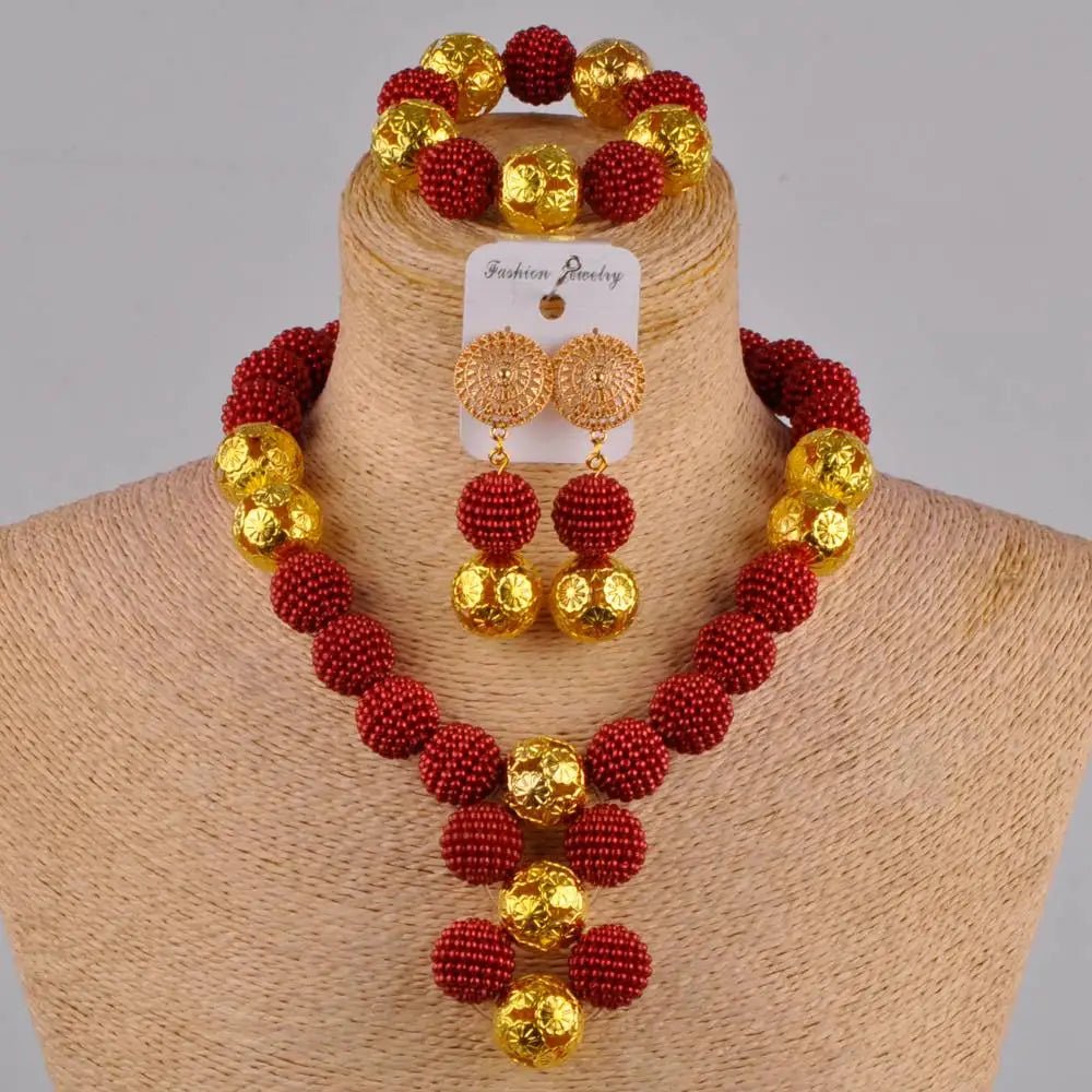 White Women Necklace Costume African Beads Jewelry Set - Free Delivery Worldwide only at Flexi Africa