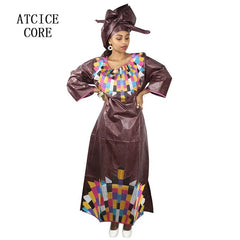 Women's African Dresses: Fashionable New Bazin Riche Embroidery Design - Free Delivery Worldwide only at Flexi Africa