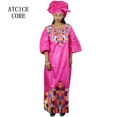 Women's African Dresses: Fashionable New Bazin Riche Embroidery Design - Free Delivery Worldwide only at Flexi Africa