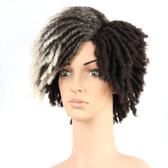 10" Braided Wigs Afro Bob Wig Synthetic Dreadlock Wigs Short Curly - Free Delivery Worldwide only at Flexi Africa