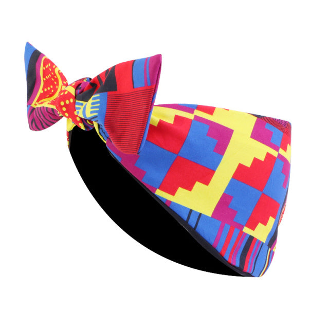 African Print Stretch Bandana Head Wrap Floral Ankara Dashiki Women - Flexi Africa - Flexi Africa offers Free Delivery Worldwide - Vibrant African traditional clothing showcasing bold prints and intricate designs